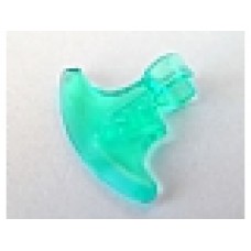 Part 53705 Trans-Light Blue Minifig, Weapon Axe Head, Clip-on (Viking) 